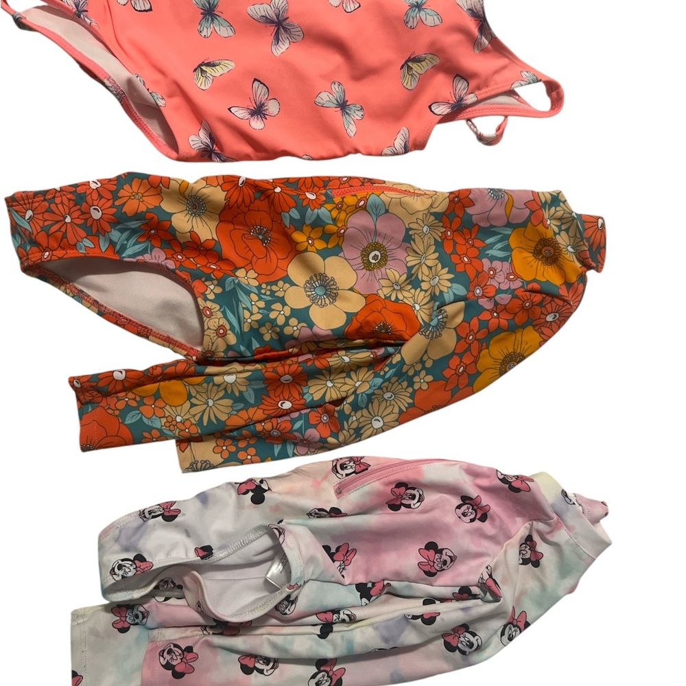 Carter's Colorful Floral and Butterfly Swimsuit Set